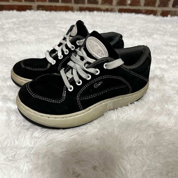 Candie's Women's Black white Suede platform VTG chunky Y2K Shoes Size 8.5 - Picture 1 of 9